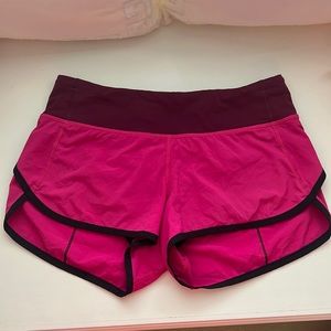 Pink lululemon shorts